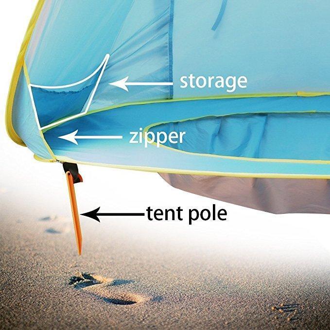 Modern Baby Pop-Up Beach Tent with Pool - Easy Setup Sun Shade for Babies