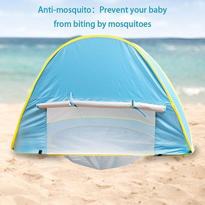 Modern Baby Pop-Up Beach Tent with Pool - Easy Setup Sun Shade for Babies