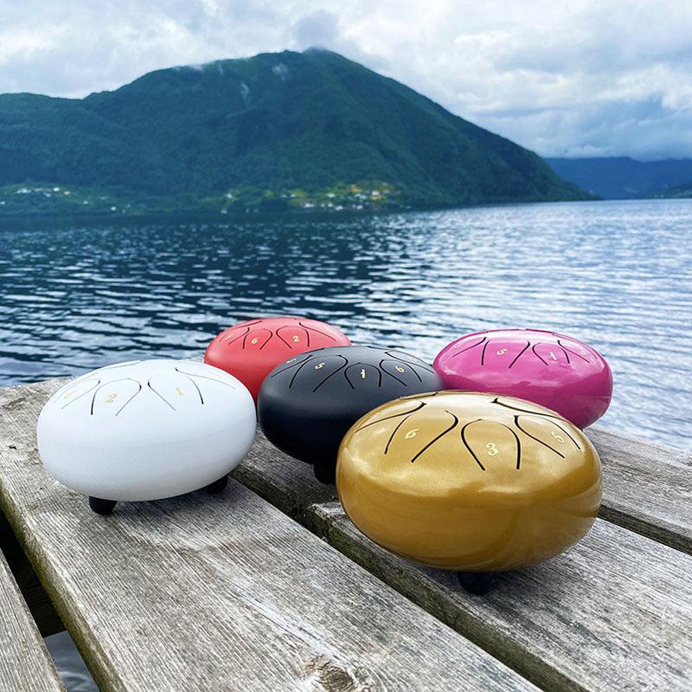 8 Tune Steel Tongue Drum - Portable Hang Drum for Relaxation & Meditation