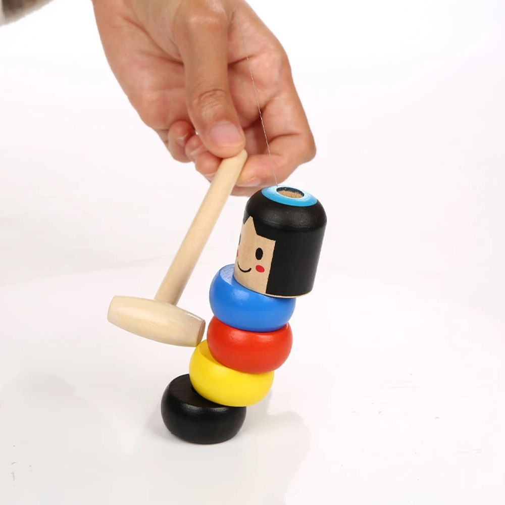 Unbreakable Mr. Immortal Wooden Man Magic Toy – Fun Gift for Kids & Unique Party Trick Toy