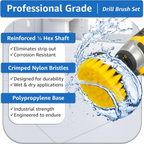 3-Brush Power Scrubber Drill Brush Attachment Kit