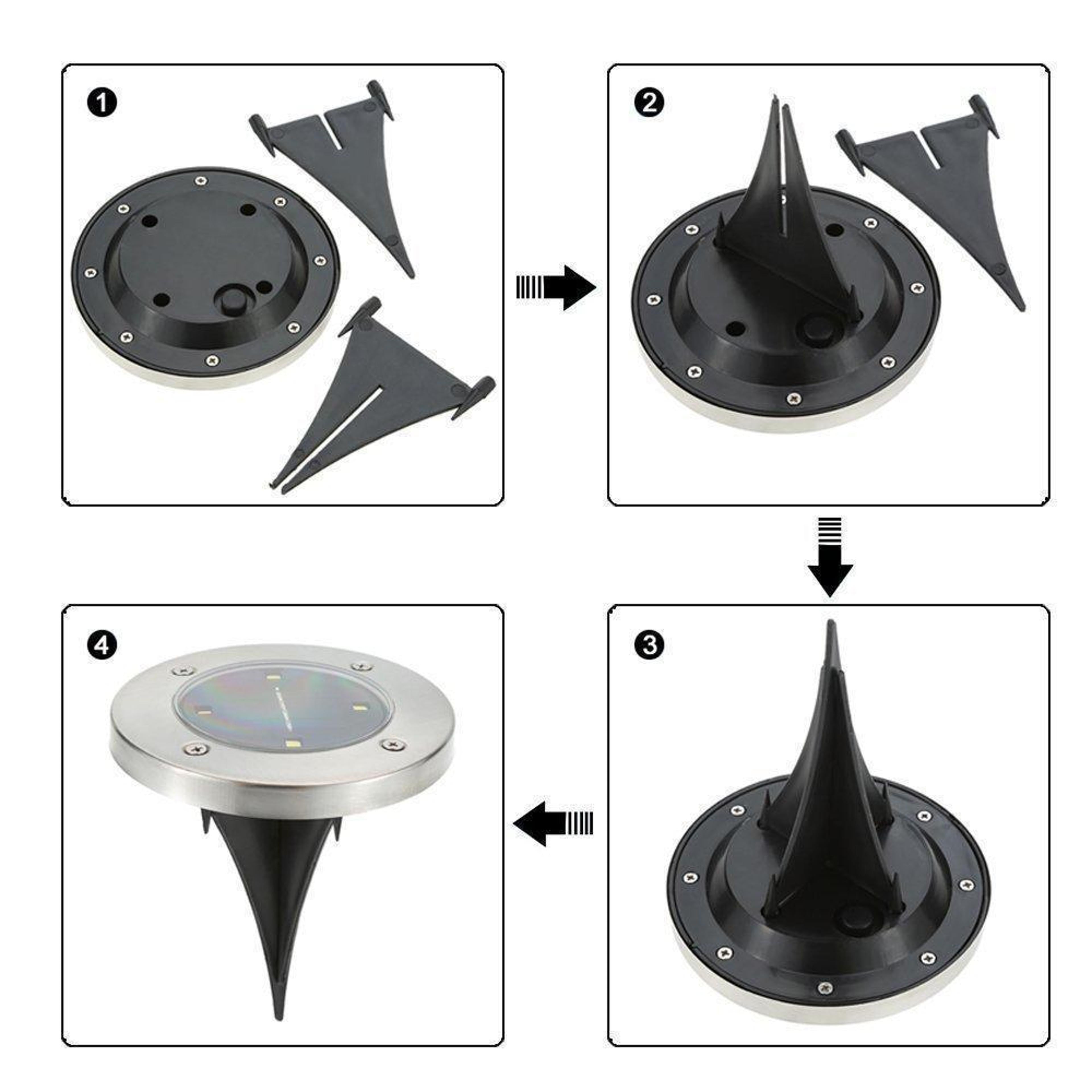 LED Solar In-Ground Pathway Lights - Solar Driveway & Sidewalk Ground Lighting