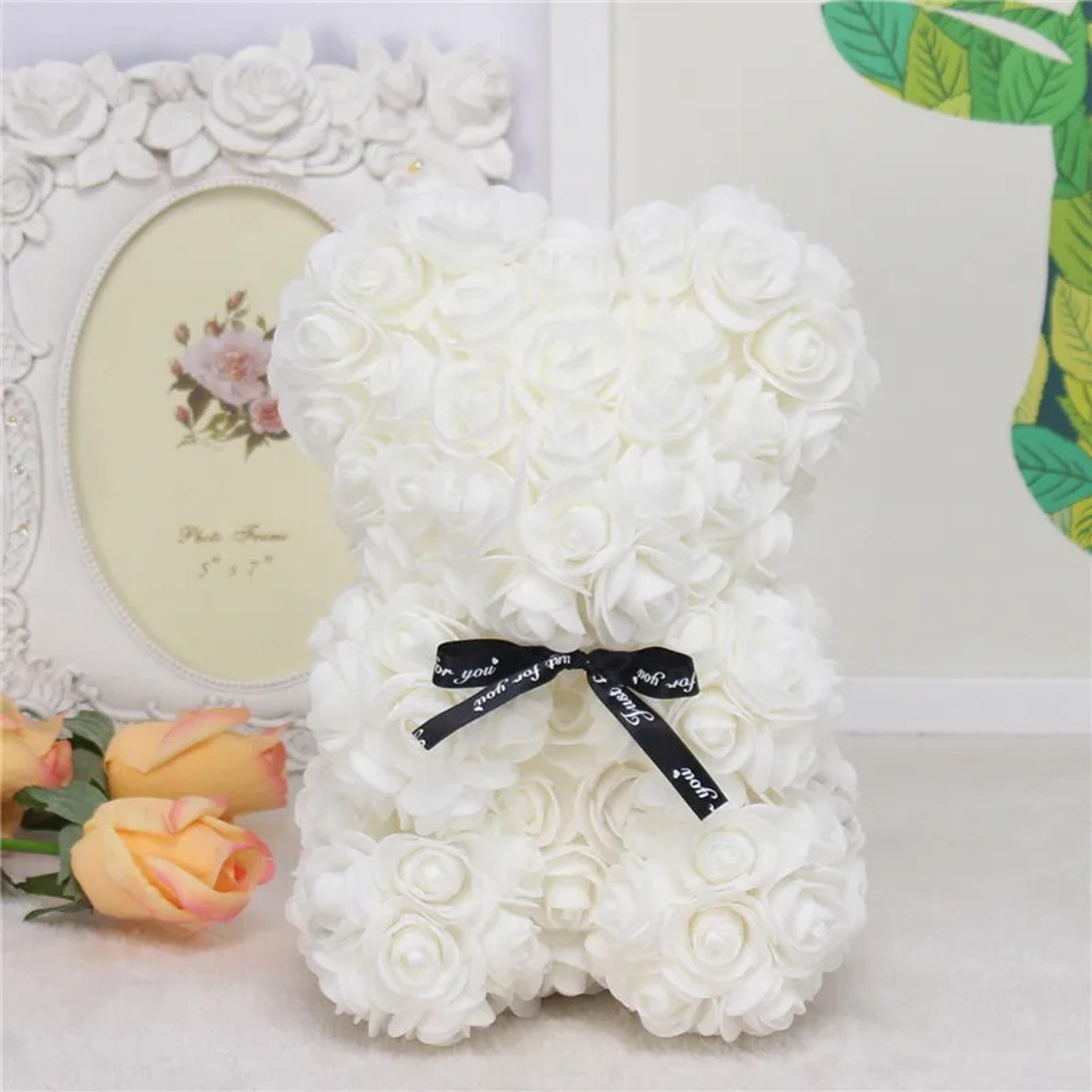 Forever Rose Teddy Bear – Elegant Floral Gift for Valentine's, Anniversaries & More