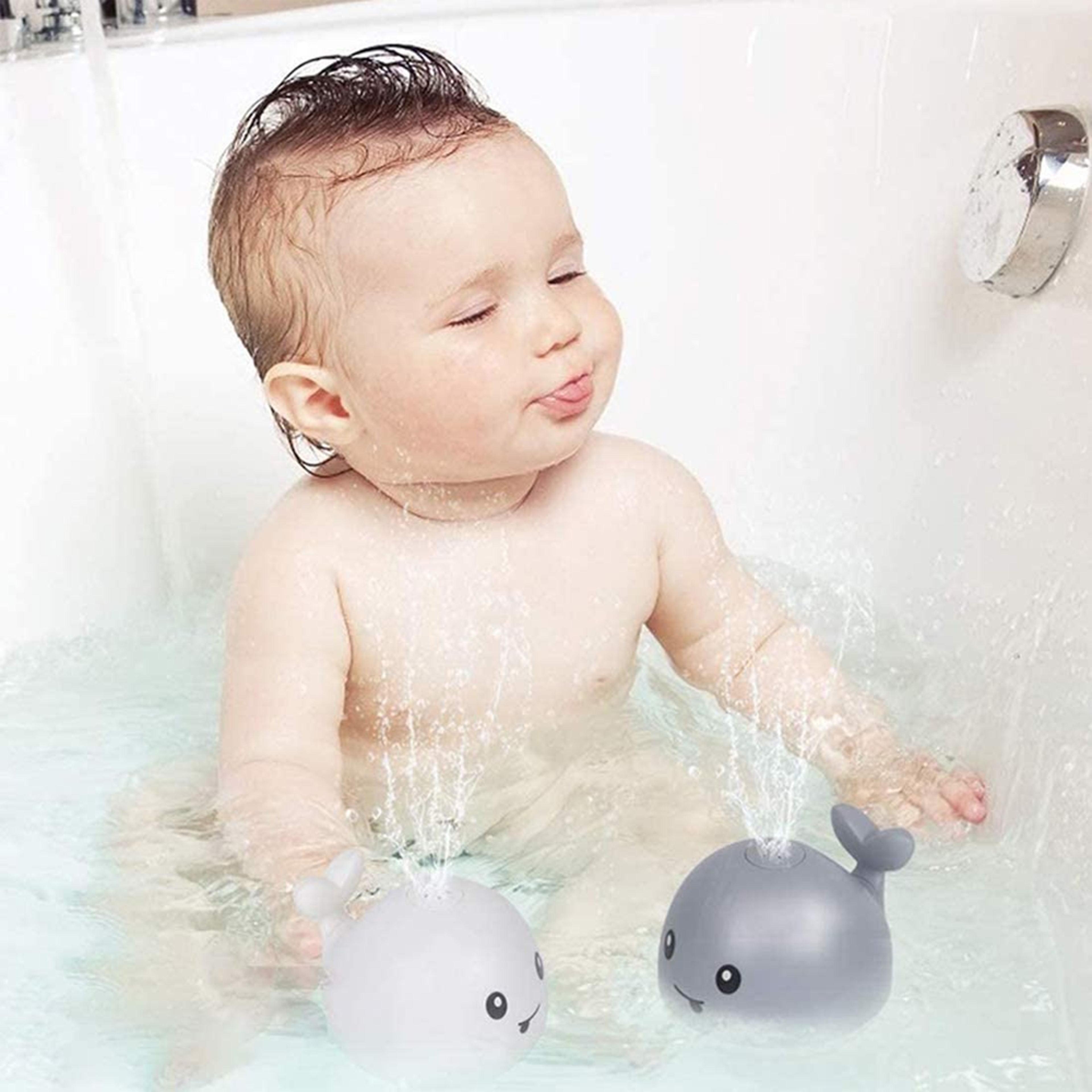Light Up Whale Bathtub Toy For Kids