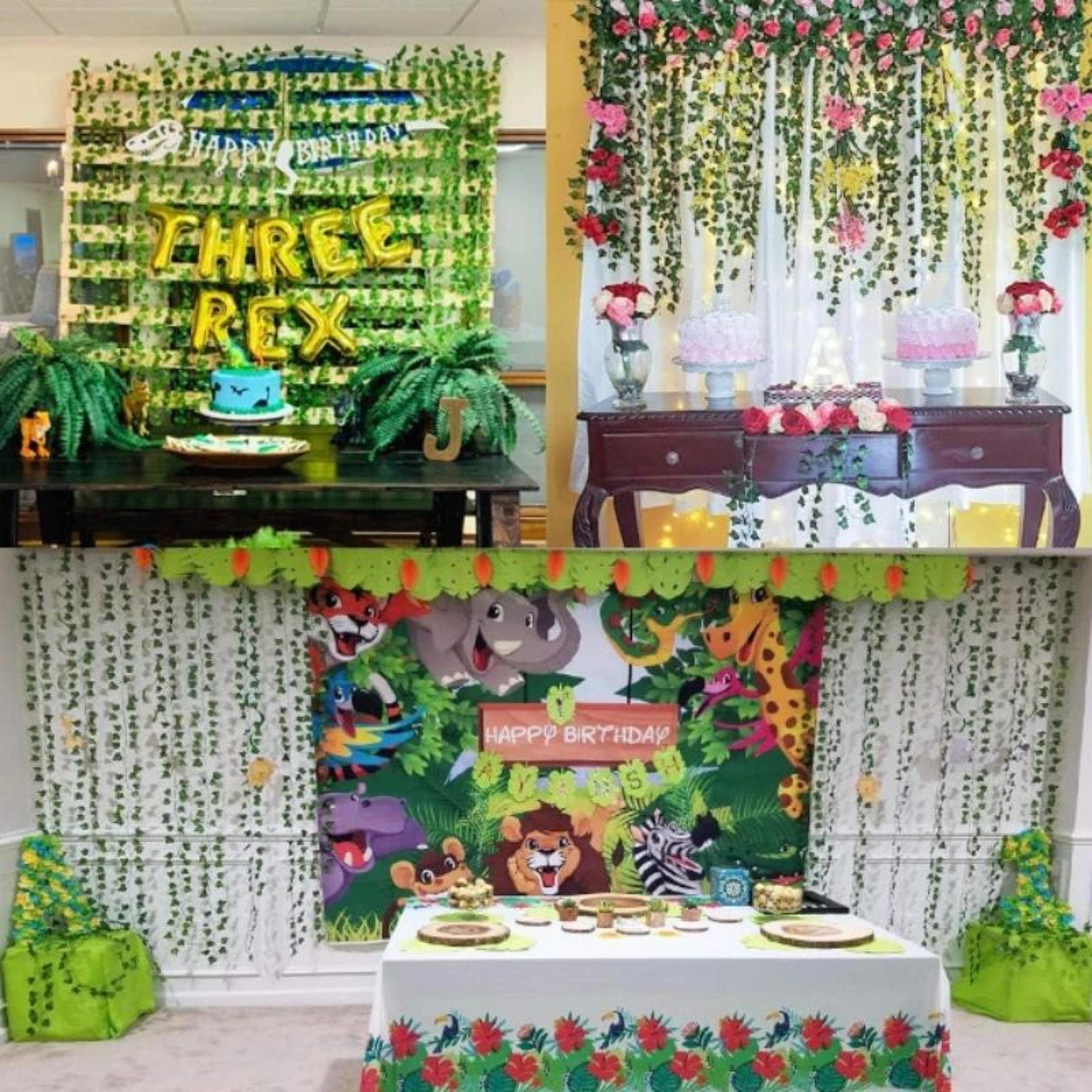 Lush Evergreen Ivy Garland Hanging Vines – Realistic Silk Leaf Wall & Garden Decor