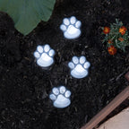 Paw Print Solar LED Garden Lights - Eco-Friendly Outdoor Decor