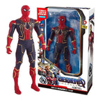 Marvel Superhero Glow Action Figure Set Spider Man Toys, Hulk & Iron Man Mini Collectibles