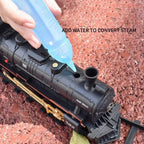 Electric Railway Train Set with Steam Locomotive, Smoke, Light and Sound