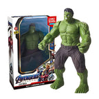 Marvel Superhero Glow Action Figure Set Spider Man Toys, Hulk & Iron Man Mini Collectibles