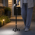 Premium Retractable Adjustable Walking Cane with LED Light for Seniors & Elders