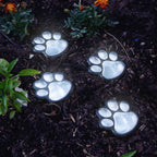 Paw Print Solar LED Garden Lights - Eco-Friendly Outdoor Decor