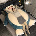 Giant Snorlax Plush Cover for Cozy Lounging Anime Room Decor and Custom Body Pillow Comfort