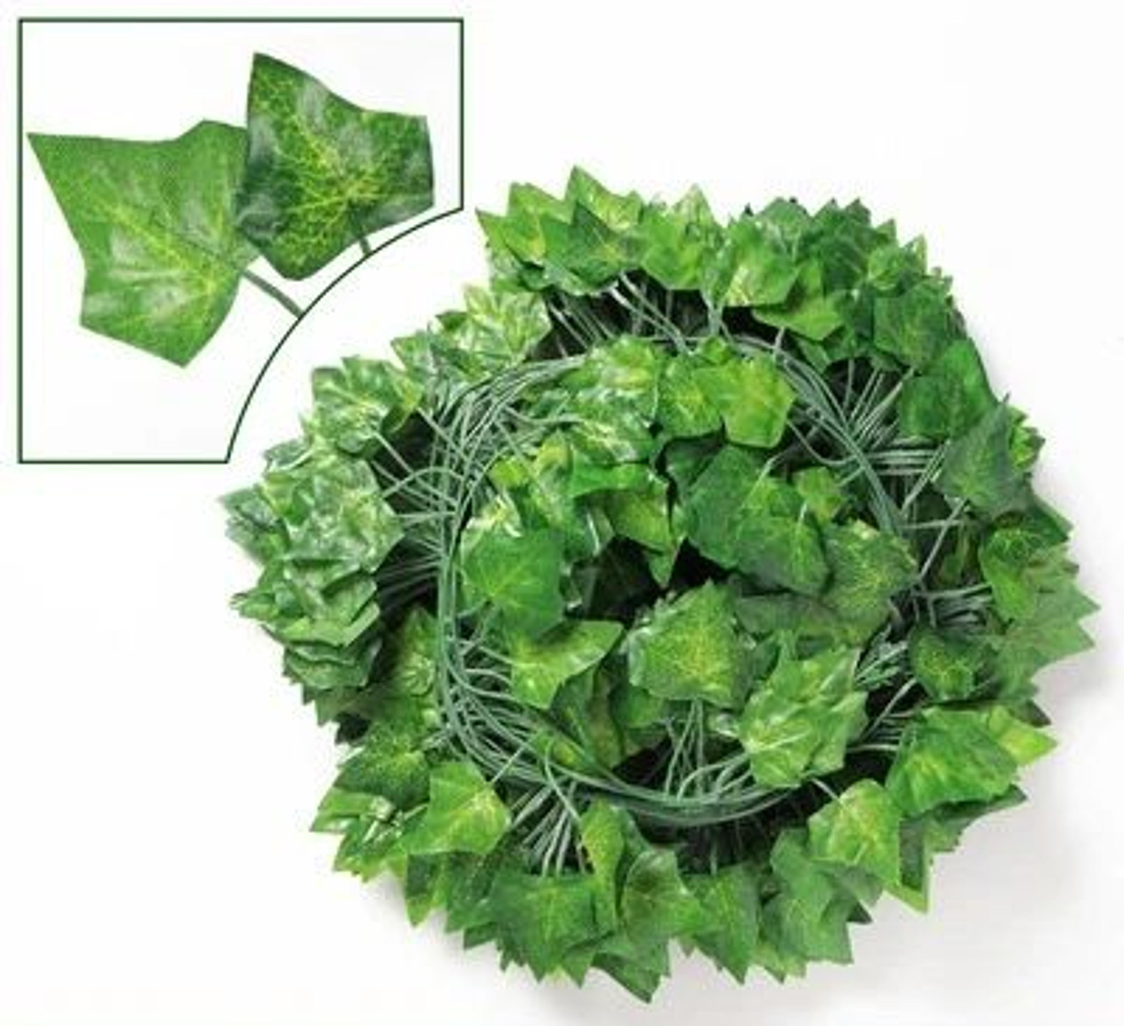 Lush Evergreen Ivy Garland Hanging Vines – Realistic Silk Leaf Wall & Garden Decor