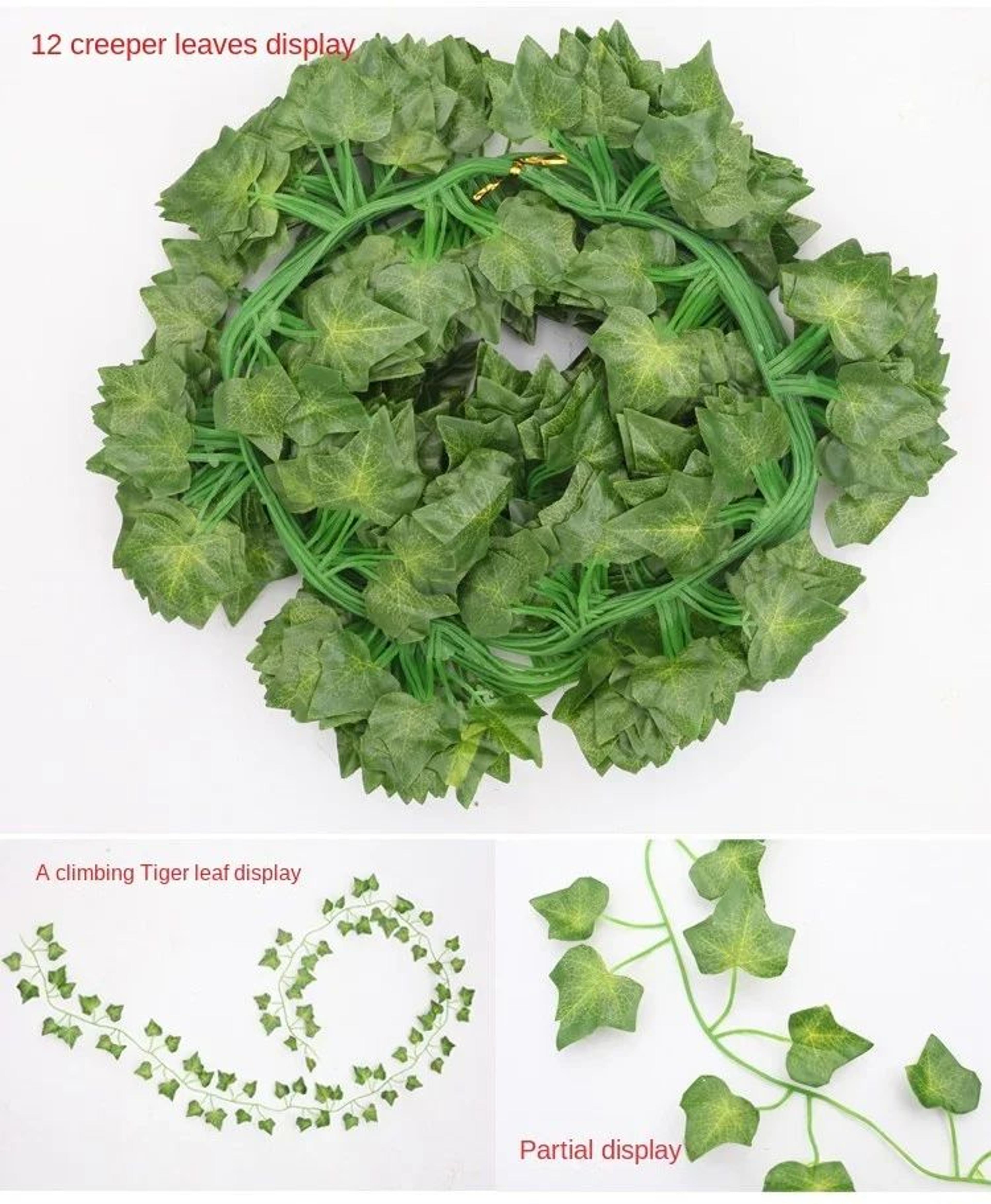 2.1M Artificial Ivy Garland for Wall Decor, Wedding Greenery & Home Styling