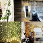 Lush Evergreen Ivy Garland Hanging Vines – Realistic Silk Leaf Wall & Garden Decor