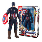 Marvel Superhero Glow Action Figure Set Spider Man Toys, Hulk & Iron Man Mini Collectibles