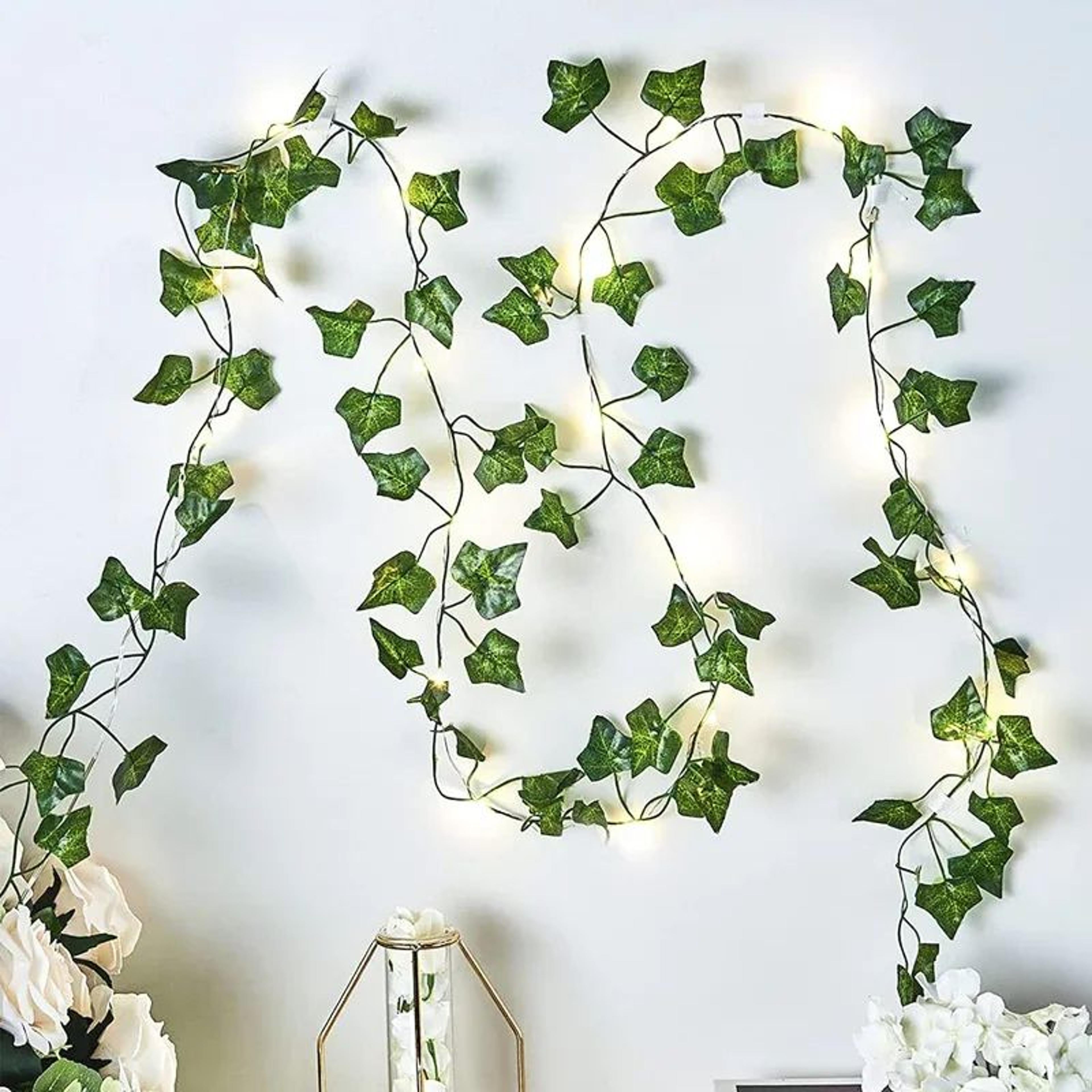 2.1M Artificial Ivy Garland for Wall Decor, Wedding Greenery & Home Styling