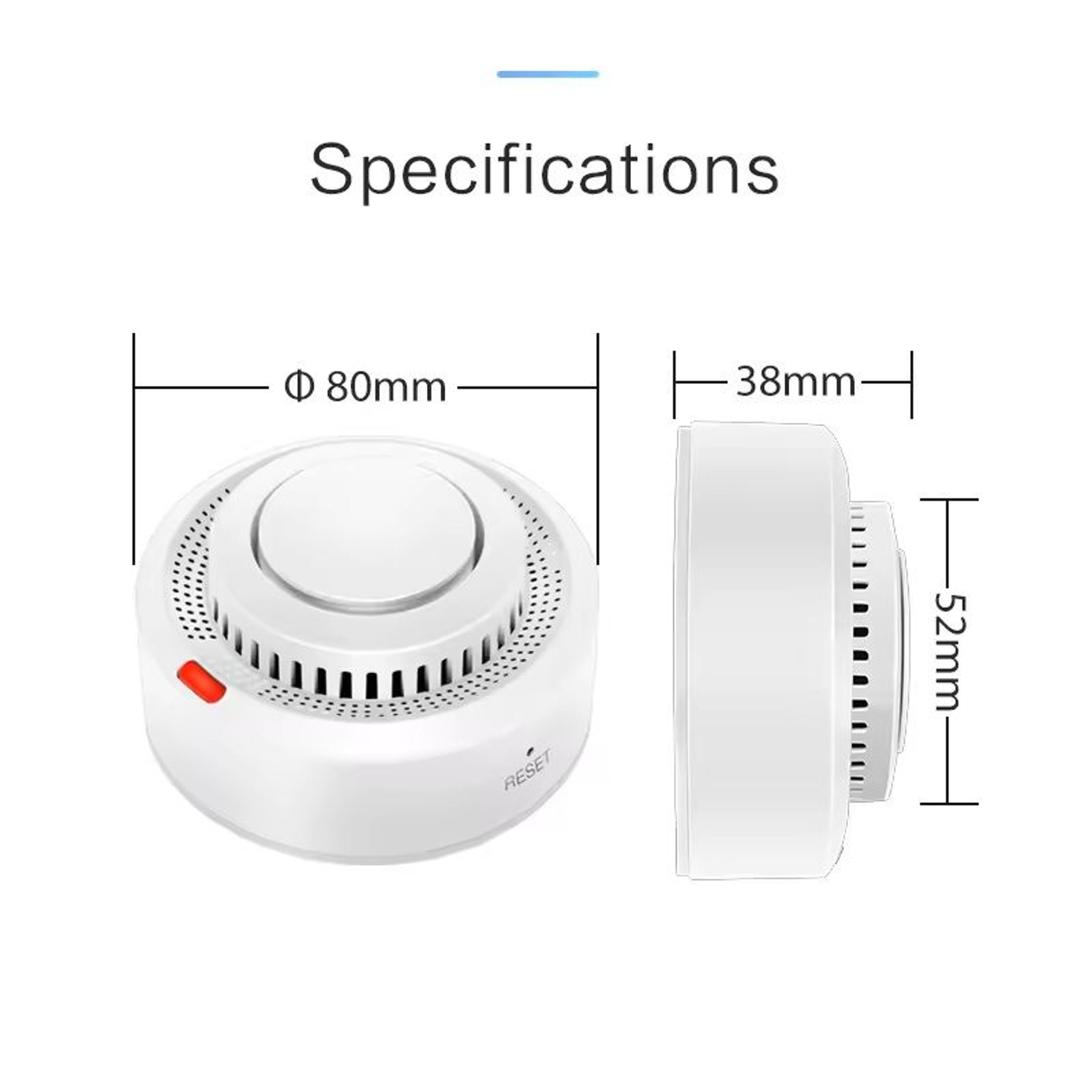 Smart WiFi Smoke Detector Alarm with 85dB Alert and App Control for Home Safety